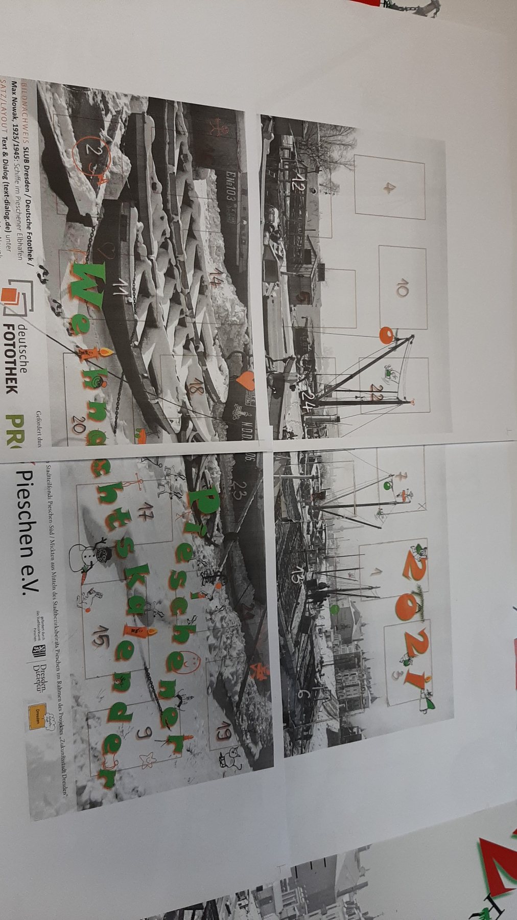Handwerkliche Arbeit am Kalender 2021
